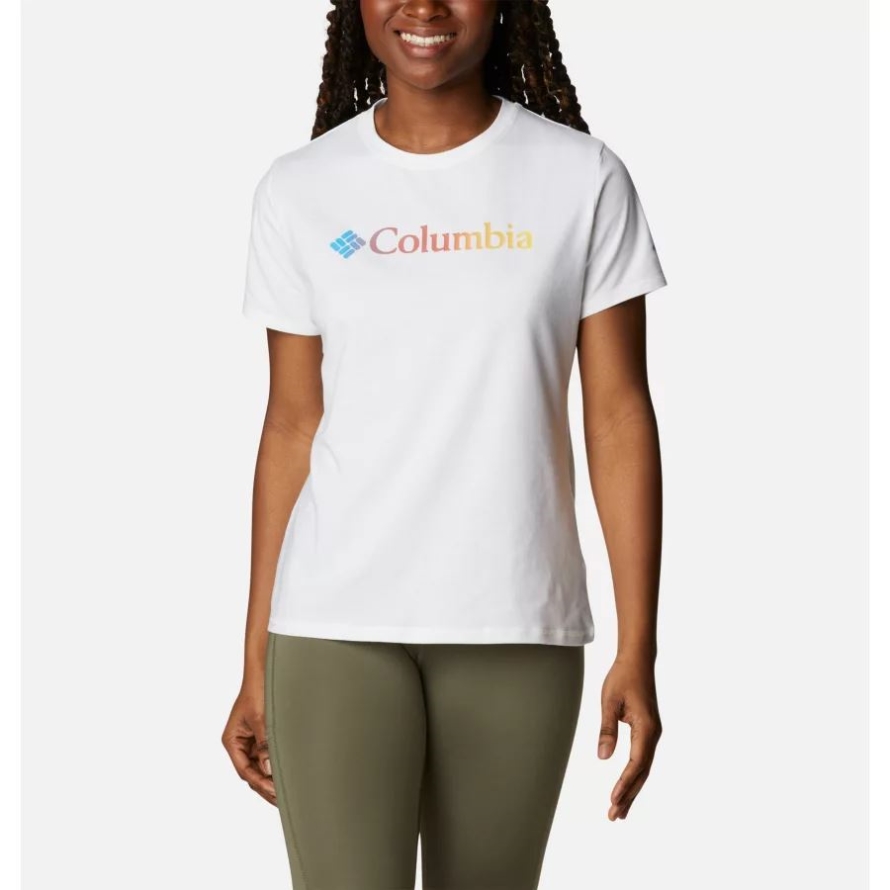 White/CSC Gradient Women's Sun Trek Technical Graphic T-Shirt Columbia