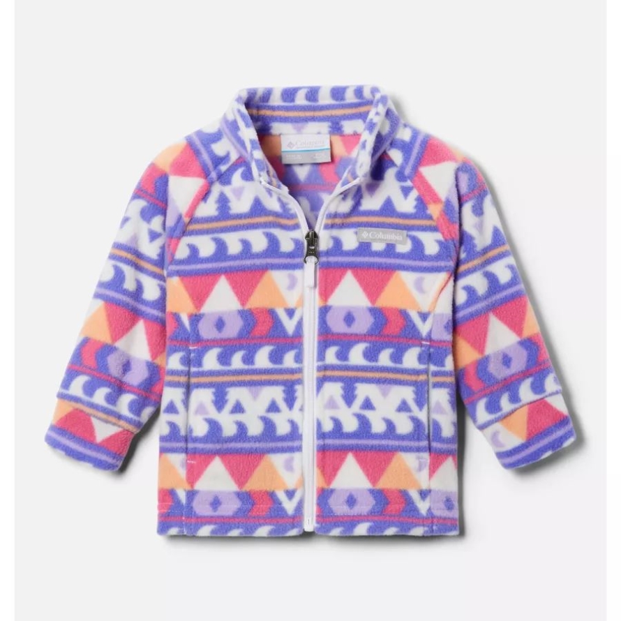 White Camp Blanket Columbia Girls' Infant Benton Springs II Printed Fleece Jacket