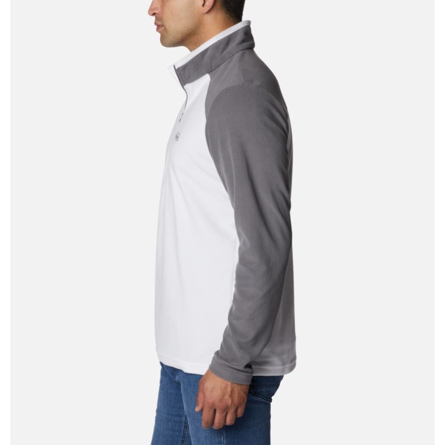 White/City Grey Columbia Men's Lake Aloha Half Zip Fleece Pullover