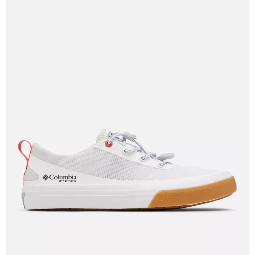 White/Collegiate Navy Women's PFG Bonehead Shoe Wide Columbia