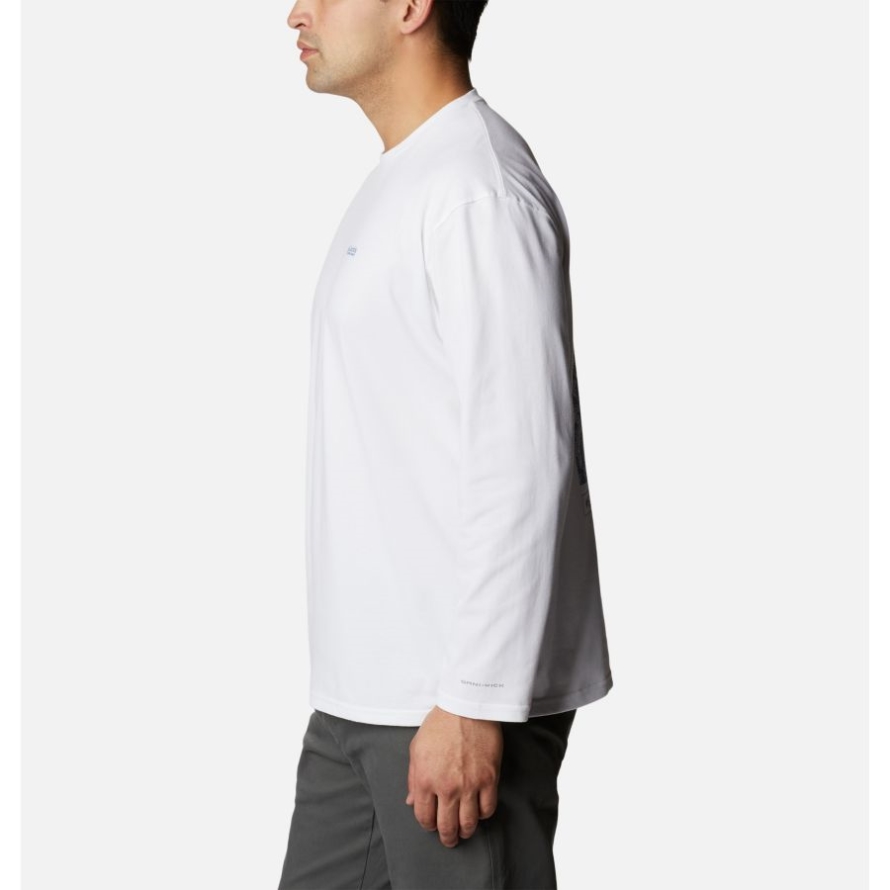 White/Columbia Gorge Map Men's CSC Alpine Way Relaxed Long Sleeve T-Shirt Columbia