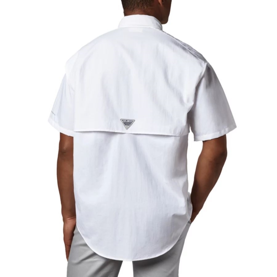 White Columbia Men's PFG Bahama II Short Sleeve Shirt
