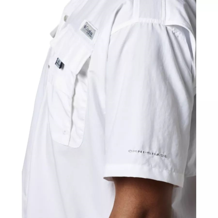 White Columbia Men's PFG Bahama II Short Sleeve Shirt