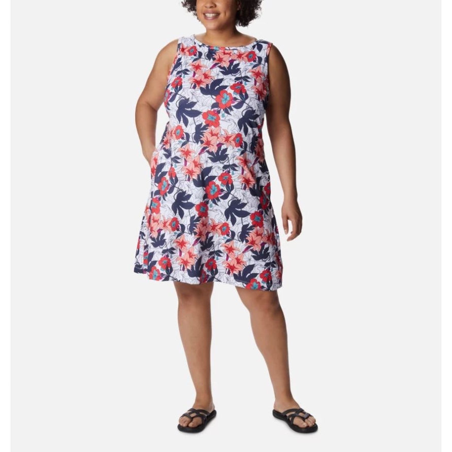 White Lakeshore Floral Multi Columbia Women's Chill River Printed Dress Plus Size