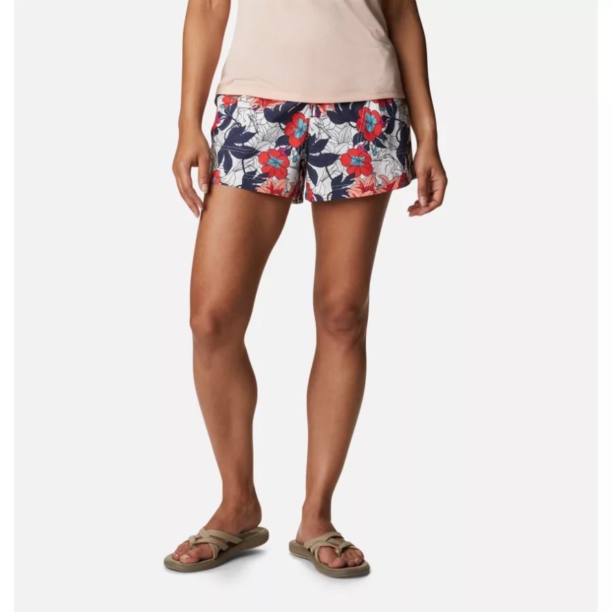 White Lakeshore Floral Multi Columbia Women's Sandy River II Printed Shorts