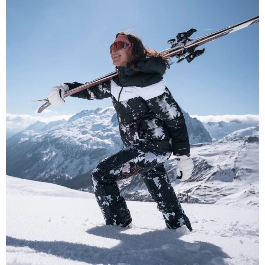 White Lookup Print/Black/White Columbia Women's Abbott Peak Insulated Jacket