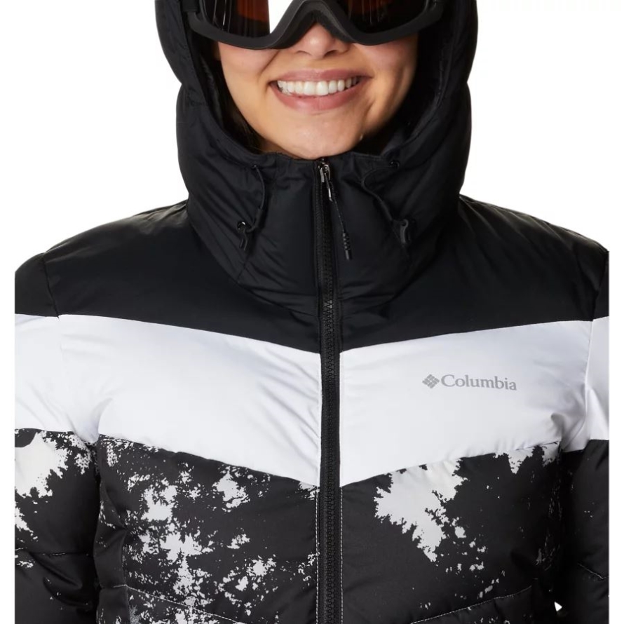 White Lookup Print/Black/White Columbia Women's Abbott Peak Insulated Jacket