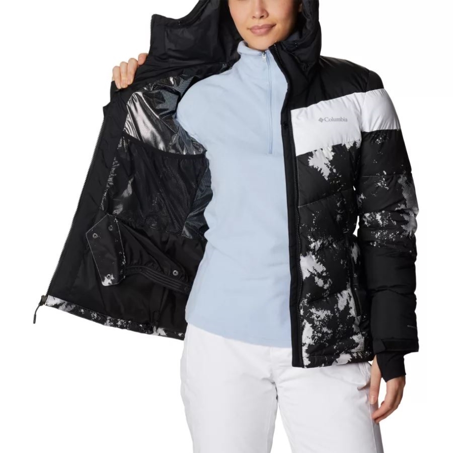 White Lookup Print/Black/White Columbia Women's Abbott Peak Insulated Jacket