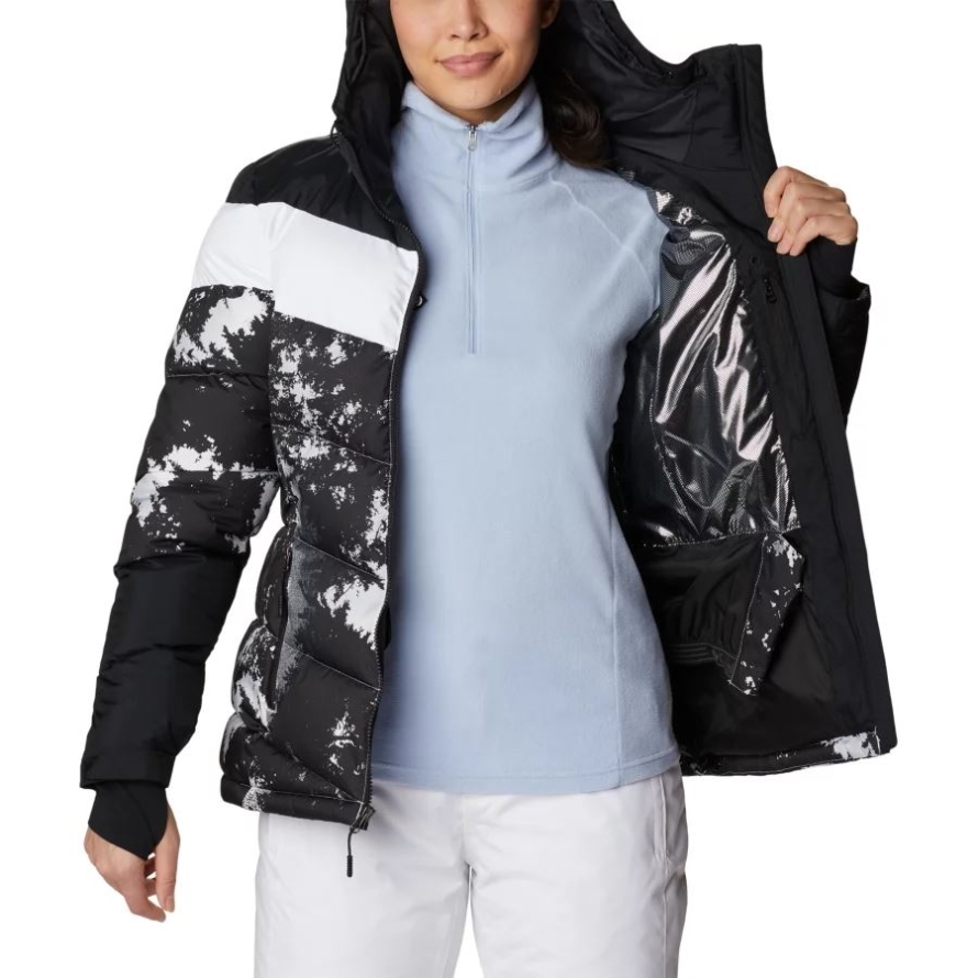 White Lookup Print/Black/White Columbia Women's Abbott Peak Insulated Jacket