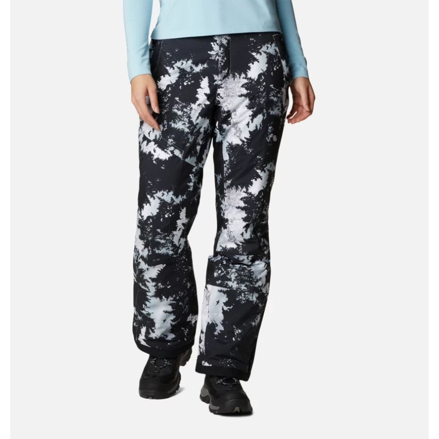 White Lookup Print Women's Kick Turner Insulated Ski Pant Columbia