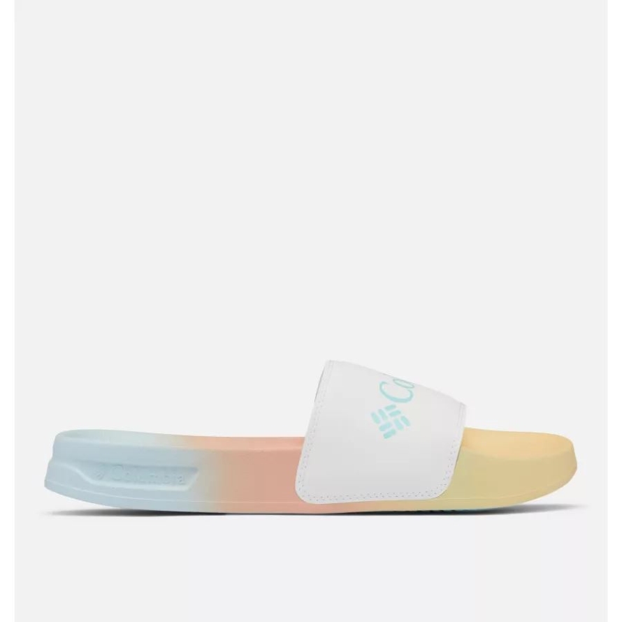White/Pale Blue Columbia Women's Capsule Hood River Slide