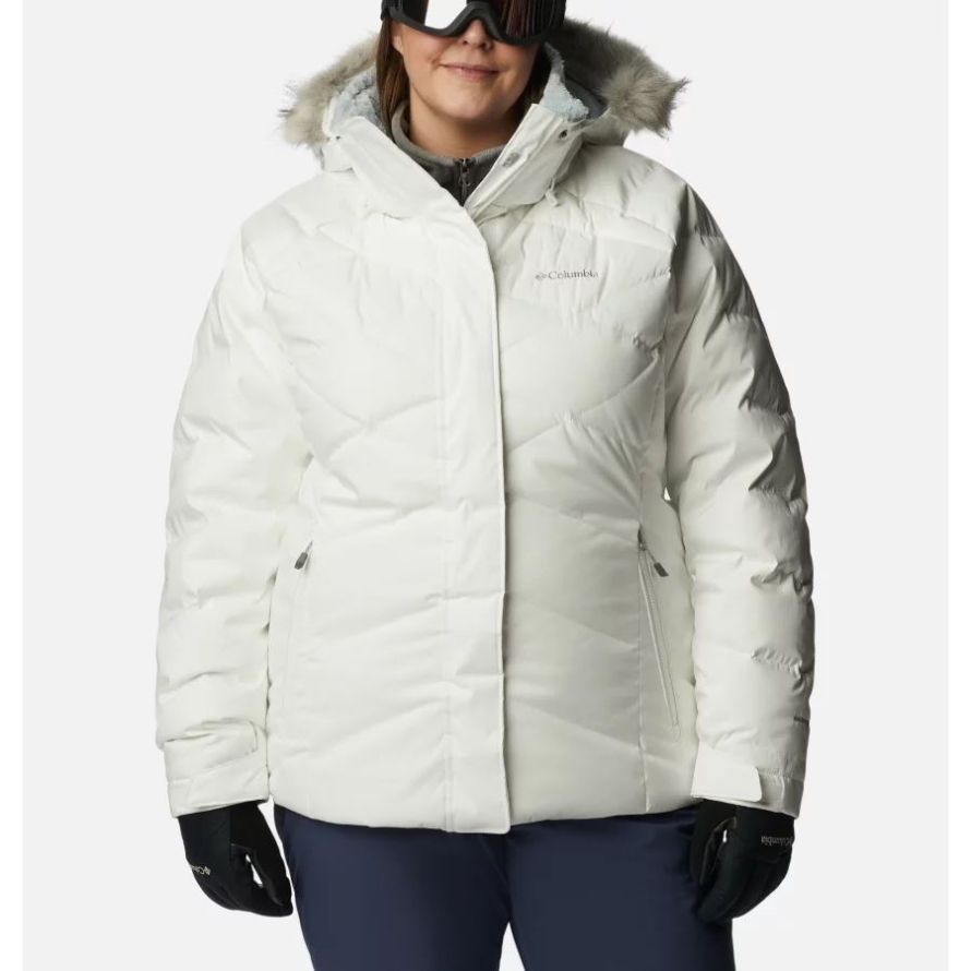 White Sheen Women's Lay D Down II Jacket Plus Size Columbia