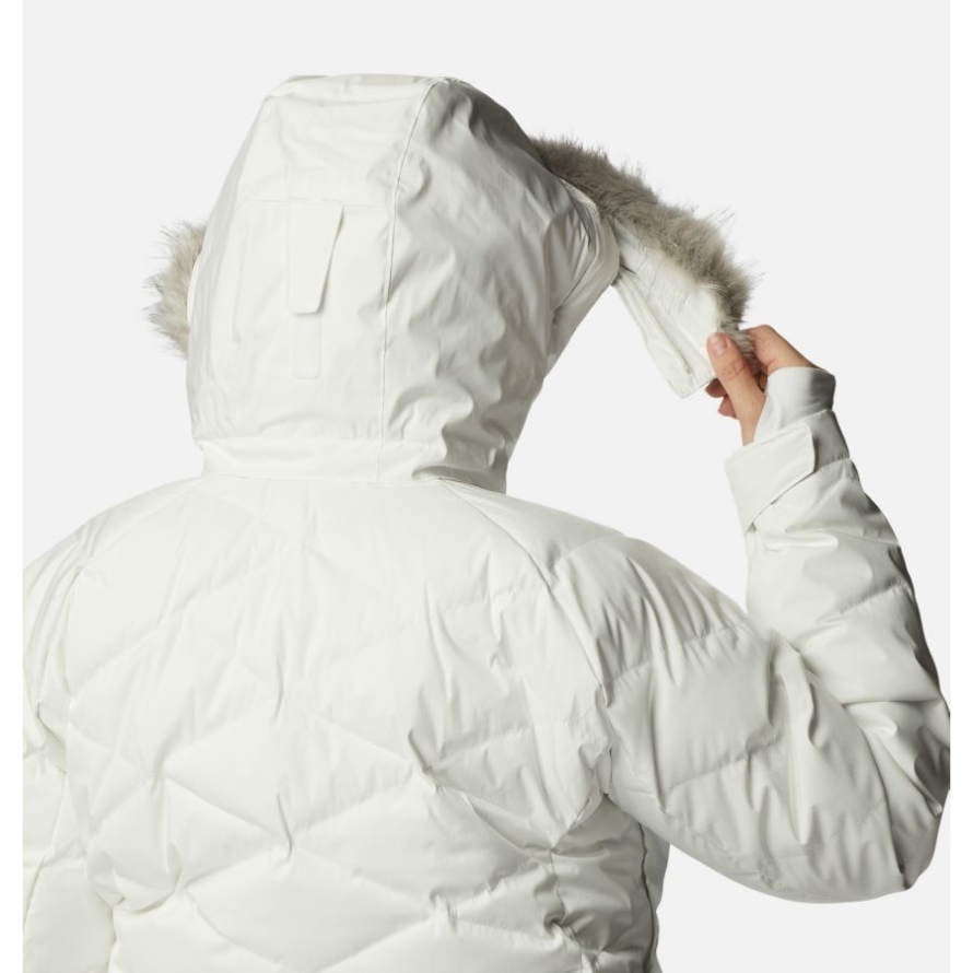 White Sheen Women's Lay D Down II Jacket Plus Size Columbia