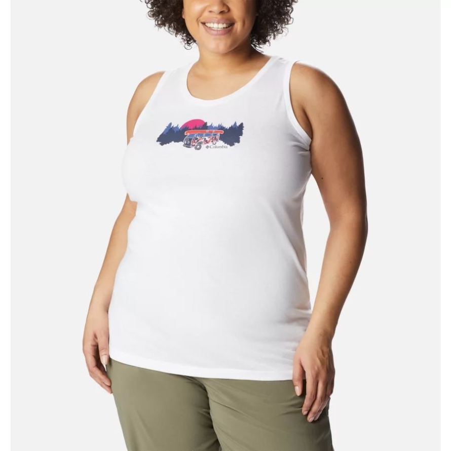 White/Van Life 3 Women's Bluff Mesa Tank Plus Size Columbia
