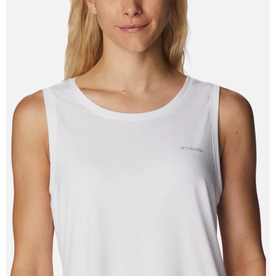 White Women's Anytime Knit Tank Columbia