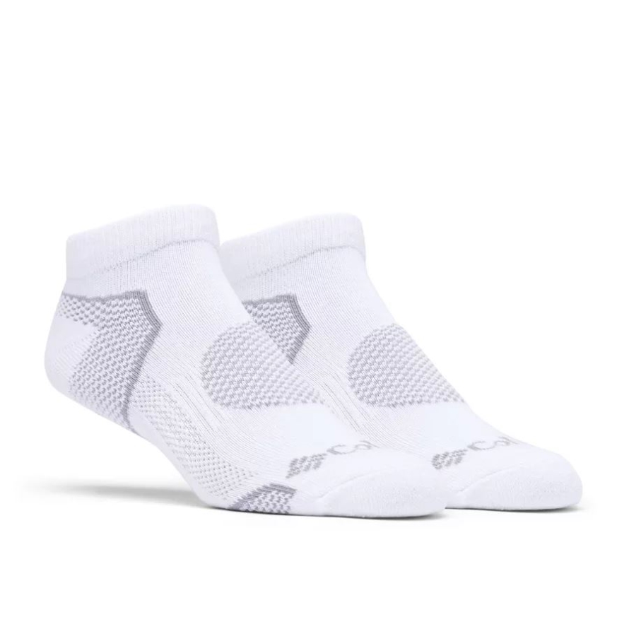 White Women's Balance Point Walking Low Cut Socks Columbia