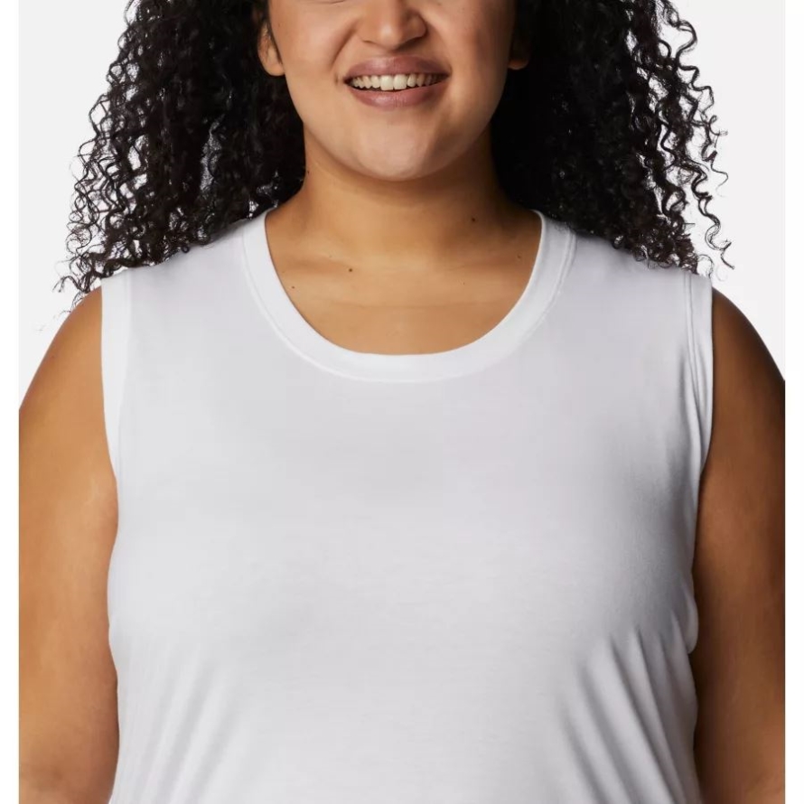 White Women's Boundless Beauty Tank Plus Size Columbia
