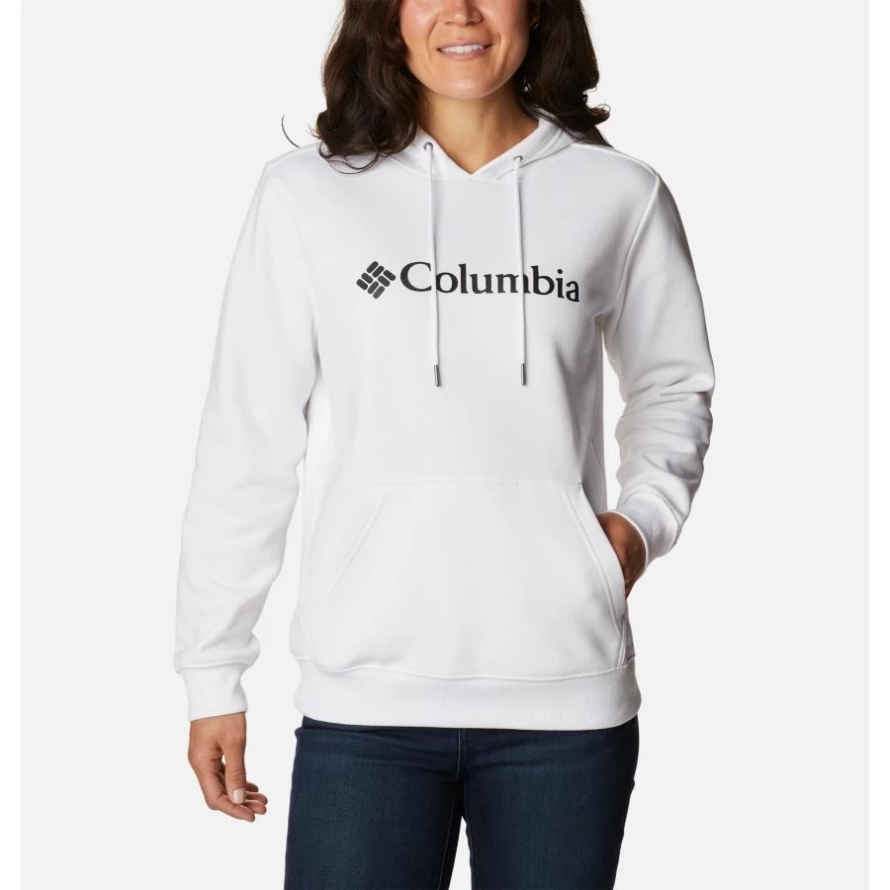 White Women's Columbia Logo Hoodie Columbia