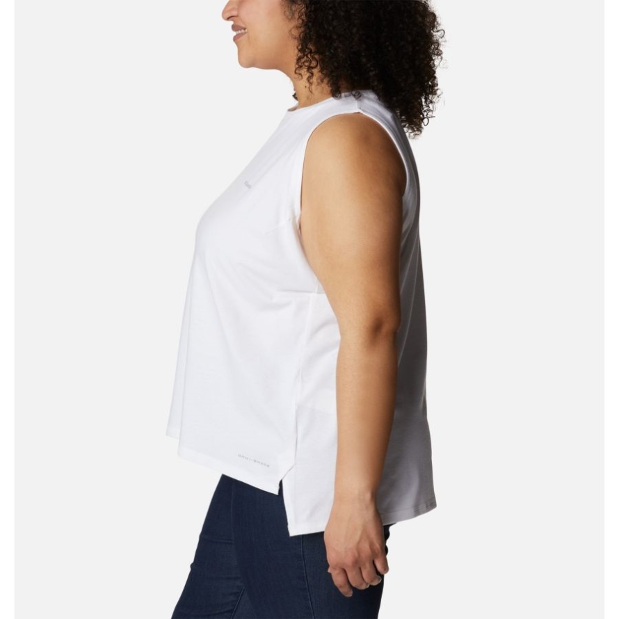 White Women's Sun Trek Tank Plus Size Columbia