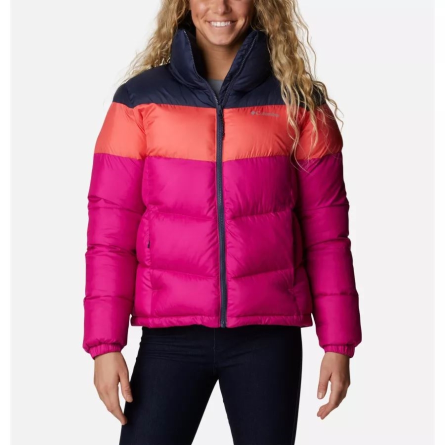 Wild Fuchsia/Blush Pink/Nocturnal Women's Puffect Color Blocked Jacket Columbia