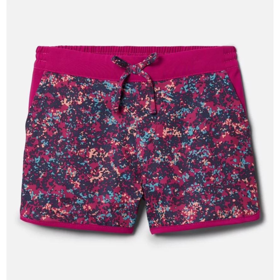 Wild Fuchsia Dotty Disguise Columbia Girls' Sandy ShoresBoard Shorts