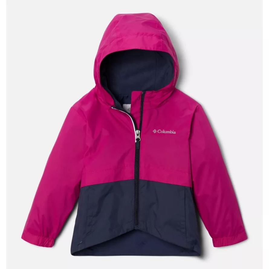 Wild Fuchsia/Nocturnal Girls' Toddler Rain-Zilla Jacket Columbia