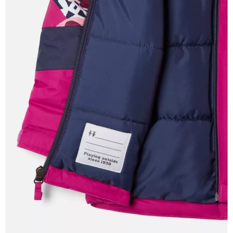 Wild Fuchsia/Wild Fuchsia Scraptanical Columbia Brand Girls' Toddler Horizon Ride II Jacket