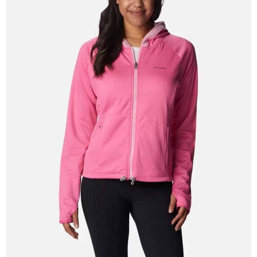 Wild Geranium Heather/Wild Rose Women's Boundless Trek Grid Fleece Columbia