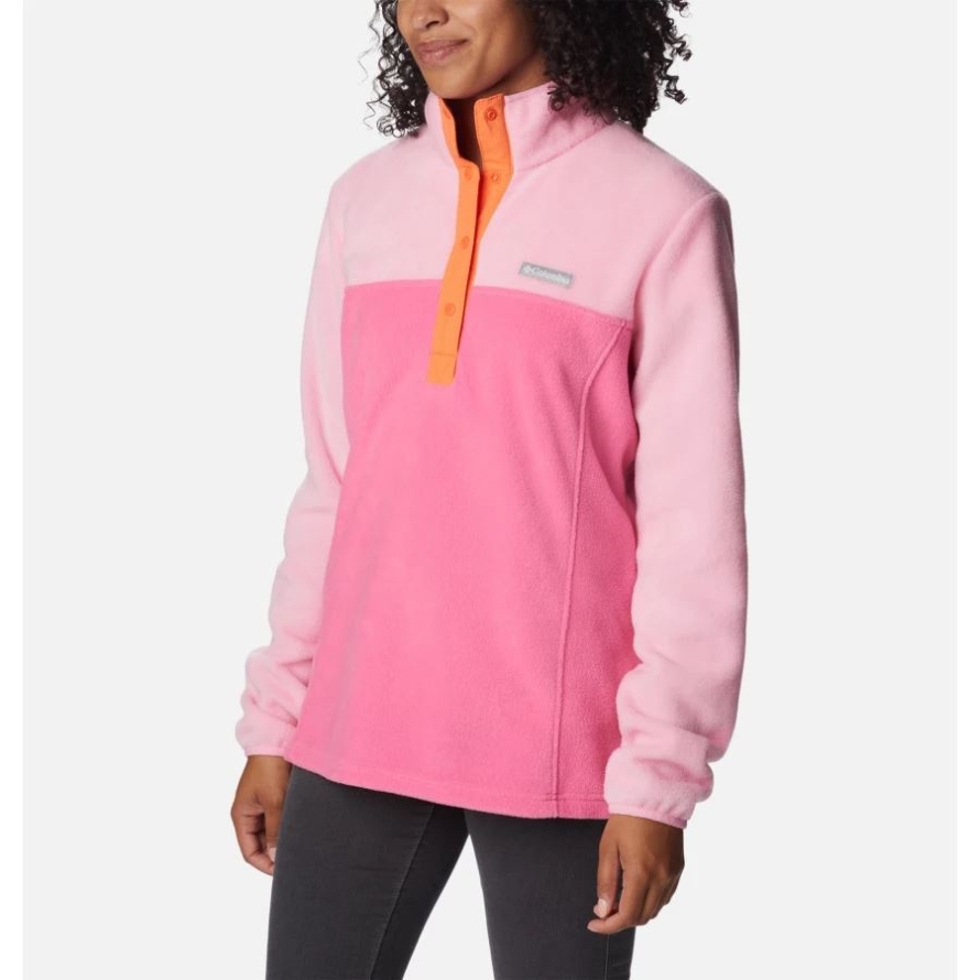Wild Geranium/Wild Rose Women's Benton Springs 1/2 Snap Pullover Columbia