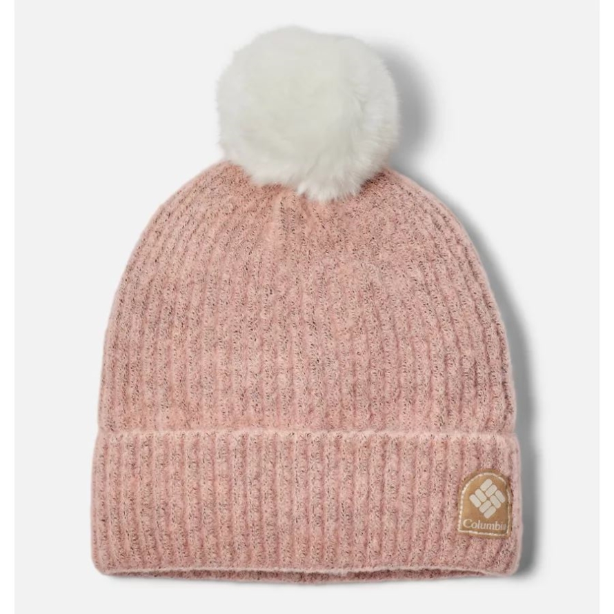 Winter Blur Pom Pom Beanie Peach Blossom Columbia