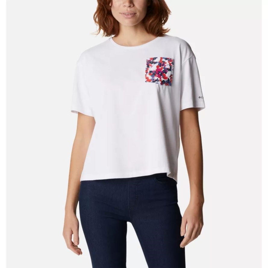 Women's Alpine Way II Casual T-Shirt Columbia White/White Multi Typhoon Bloom