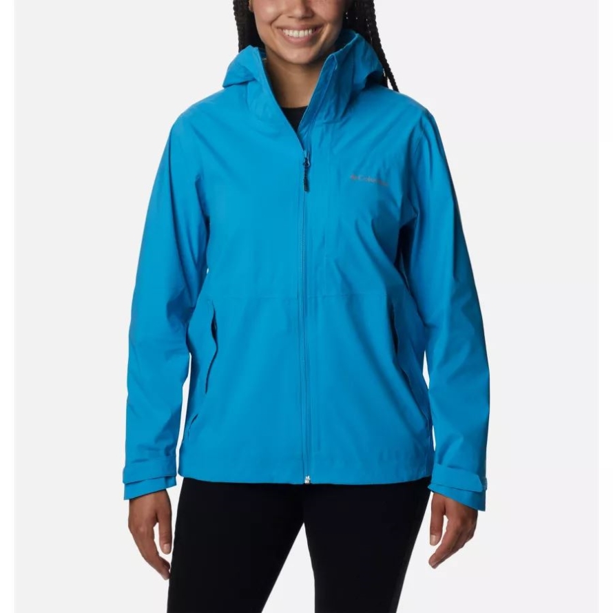 Women's Ampli-Dry Waterproof Shell Walking Jacket Blue Chill Columbia