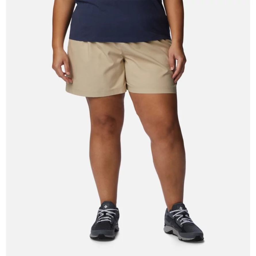 Women's Anytime Lite Shorts Plus Size Columbia Ancient Fossil