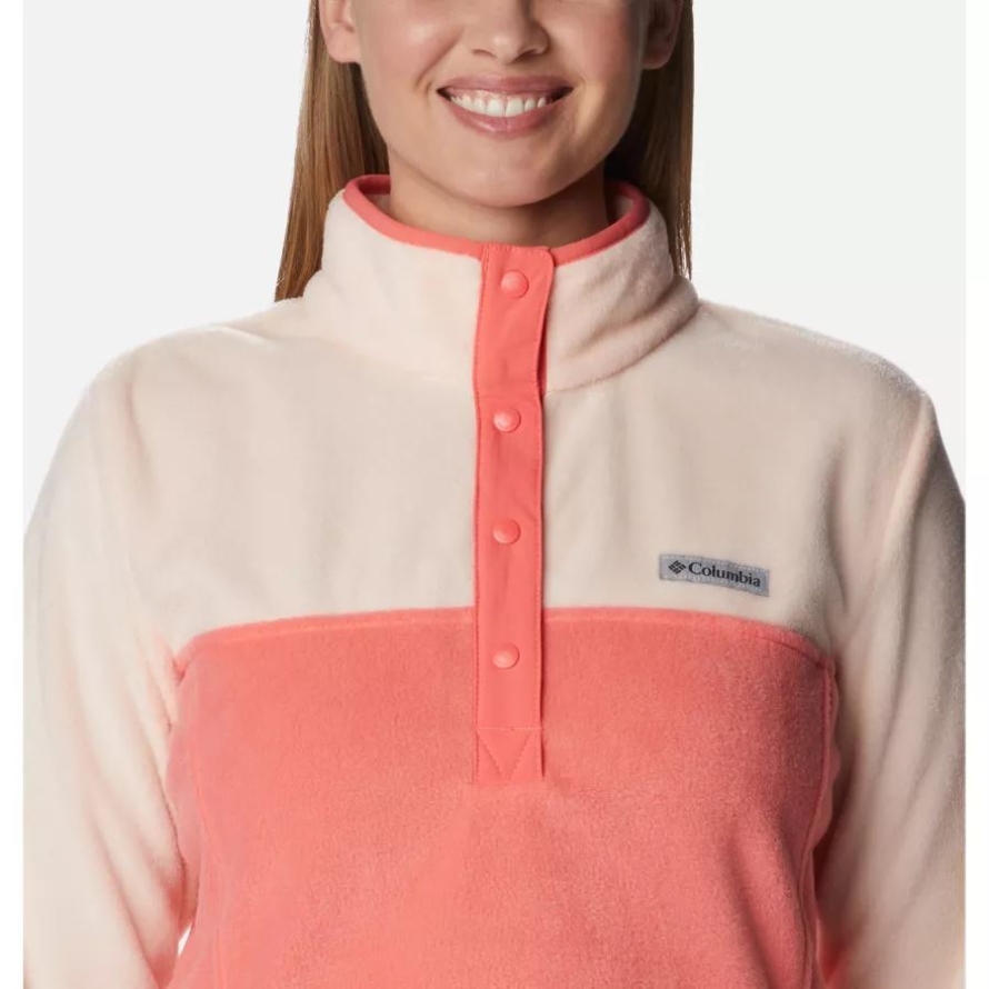 Women's Benton Springs 1/2 Snap Pullover Blush Pink/Peach Blossom Columbia
