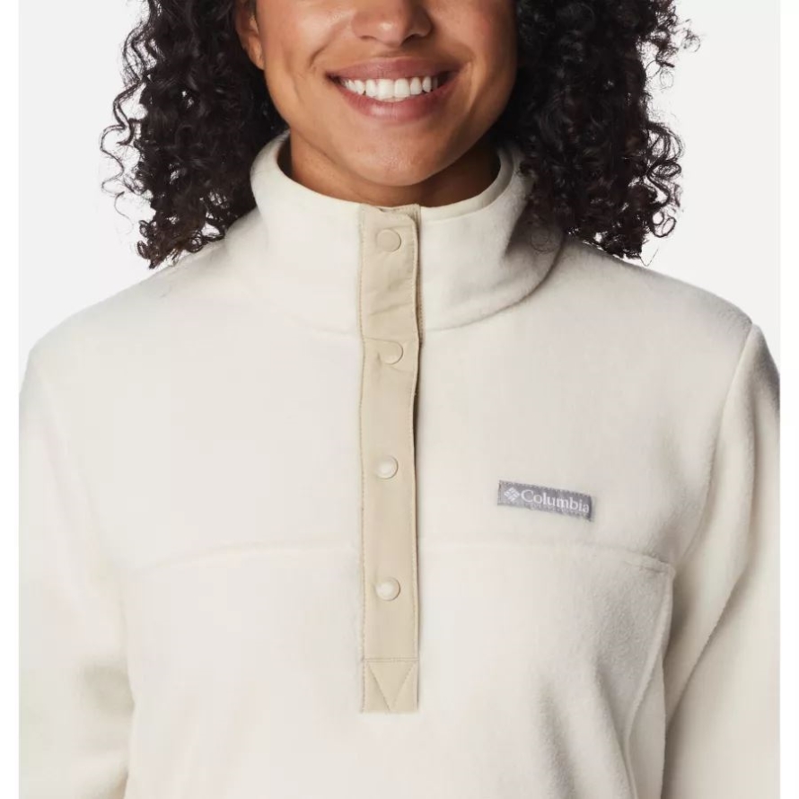 Women's Benton Springs 1/2 Snap Pullover Chalk/Ancient Fossil Columbia
