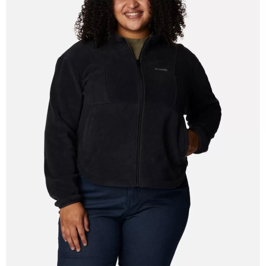 Women's Benton Springs Colorblock Full Zip Plus Size Columbia Black