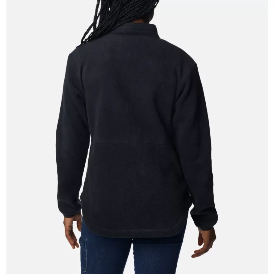 Women's Benton Springs Colorblock Half Zip Fleece Pullover Black Columbia Brand