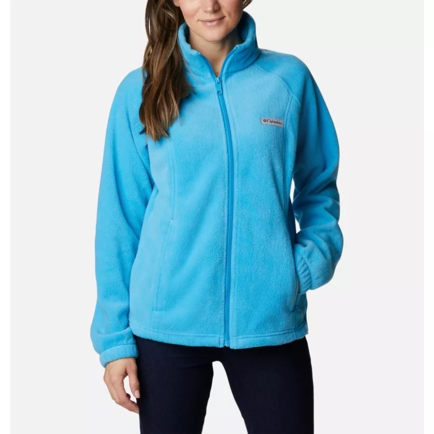 Women's Benton Springs Full Zip Fleece Jacket Blue Chill Columbia
