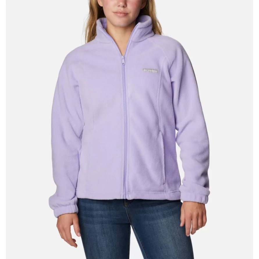 Women's Benton Springs Full Zip Fleece Jacket Columbia Frosted Purple