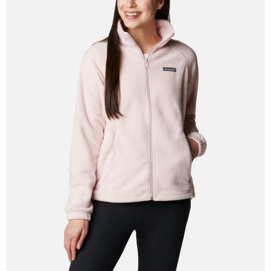 Women's Benton Springs Full Zip Fleece Jacket Columbia Mineral Pink