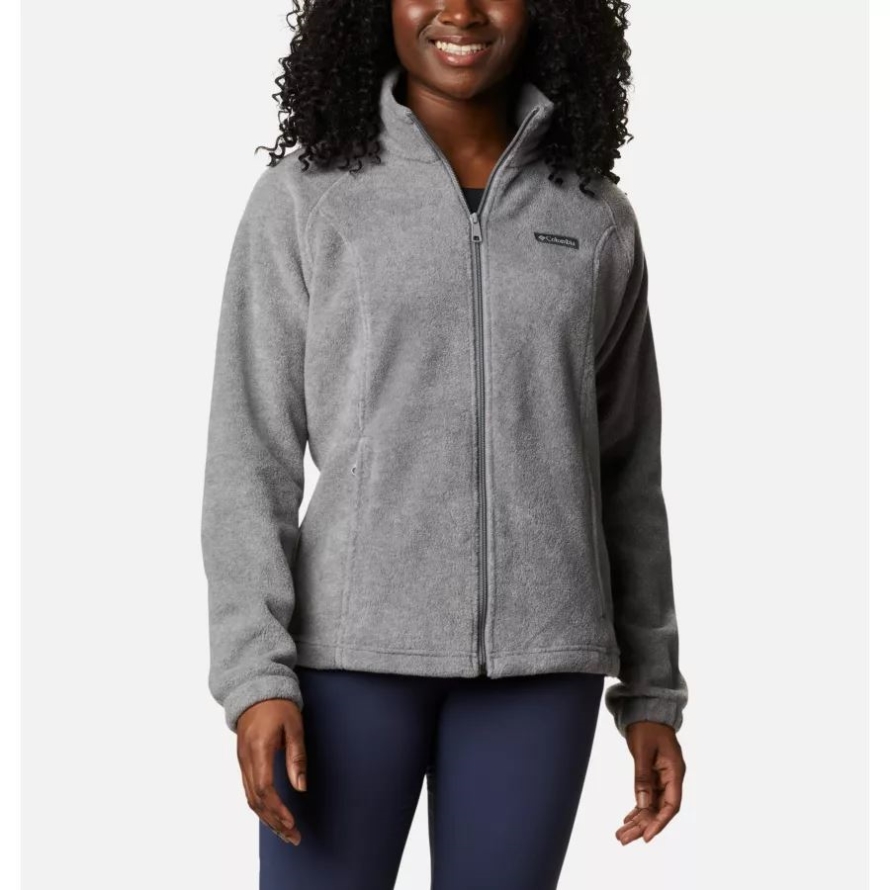 Women's Benton Springs Full Zip Fleece Jacket Light Grey Heather Columbia