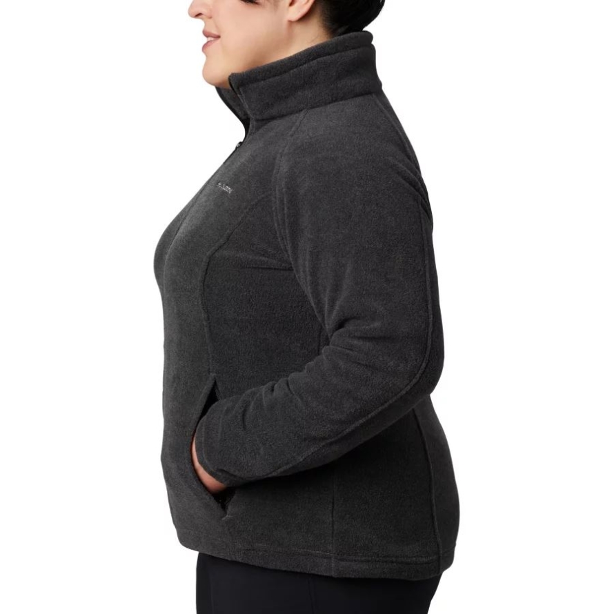 Women's Benton Springs Full Zip Plus Size Charcoal Heather Columbia