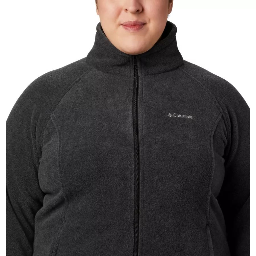 Women's Benton Springs Full Zip Plus Size Charcoal Heather Columbia