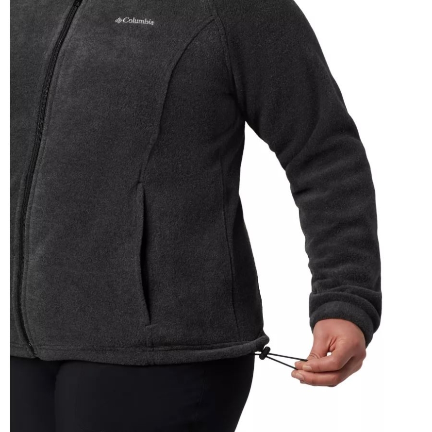 Women's Benton Springs Full Zip Plus Size Charcoal Heather Columbia