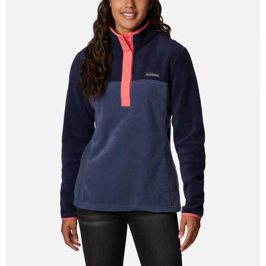 Women's Benton Springs Half Snap Pullover Columbia Nocturnal/Dark Nocturnal