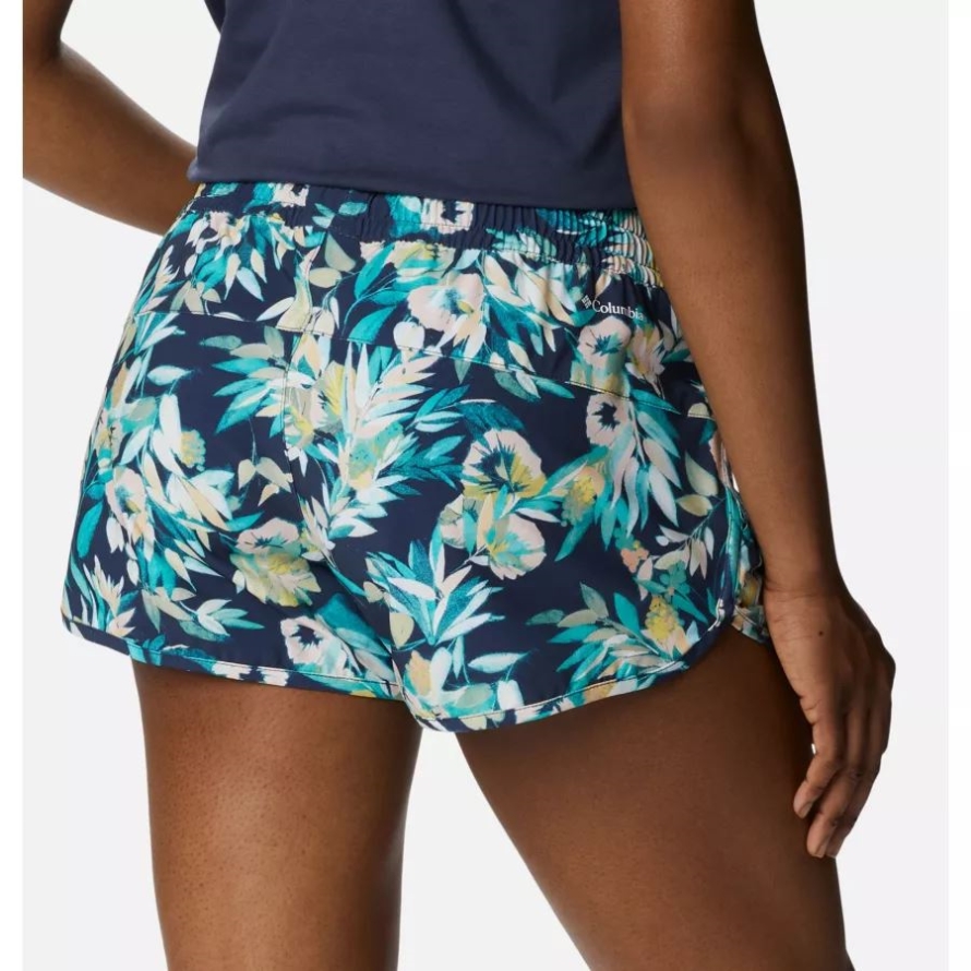 Women's Bogata Bay Stretch Printed Shorts Bright Aqua/Wisterian Columbia