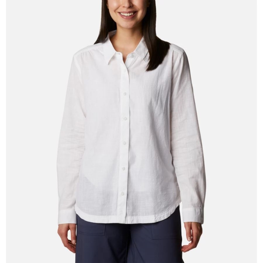 Women's Camp Henry III Casual Shirt Columbia White Chambray