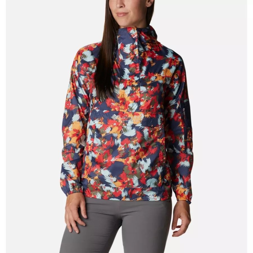 Women's Challenger Windbreaker Nocturnal Typhoon Blooms Print Columbia