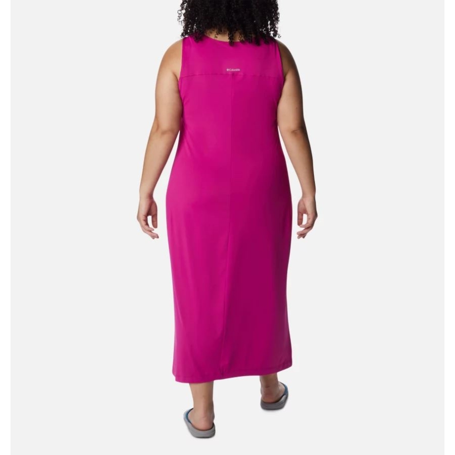Women's Chill River Midi Dress Plus Size Wild Fuchsia Columbia