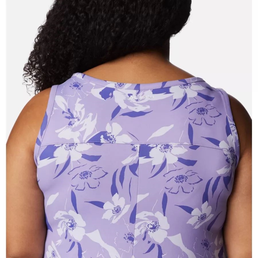 Women's Chill River Printed Dress Plus Size Frosted Purple/Pop Flora Tonal Columbia